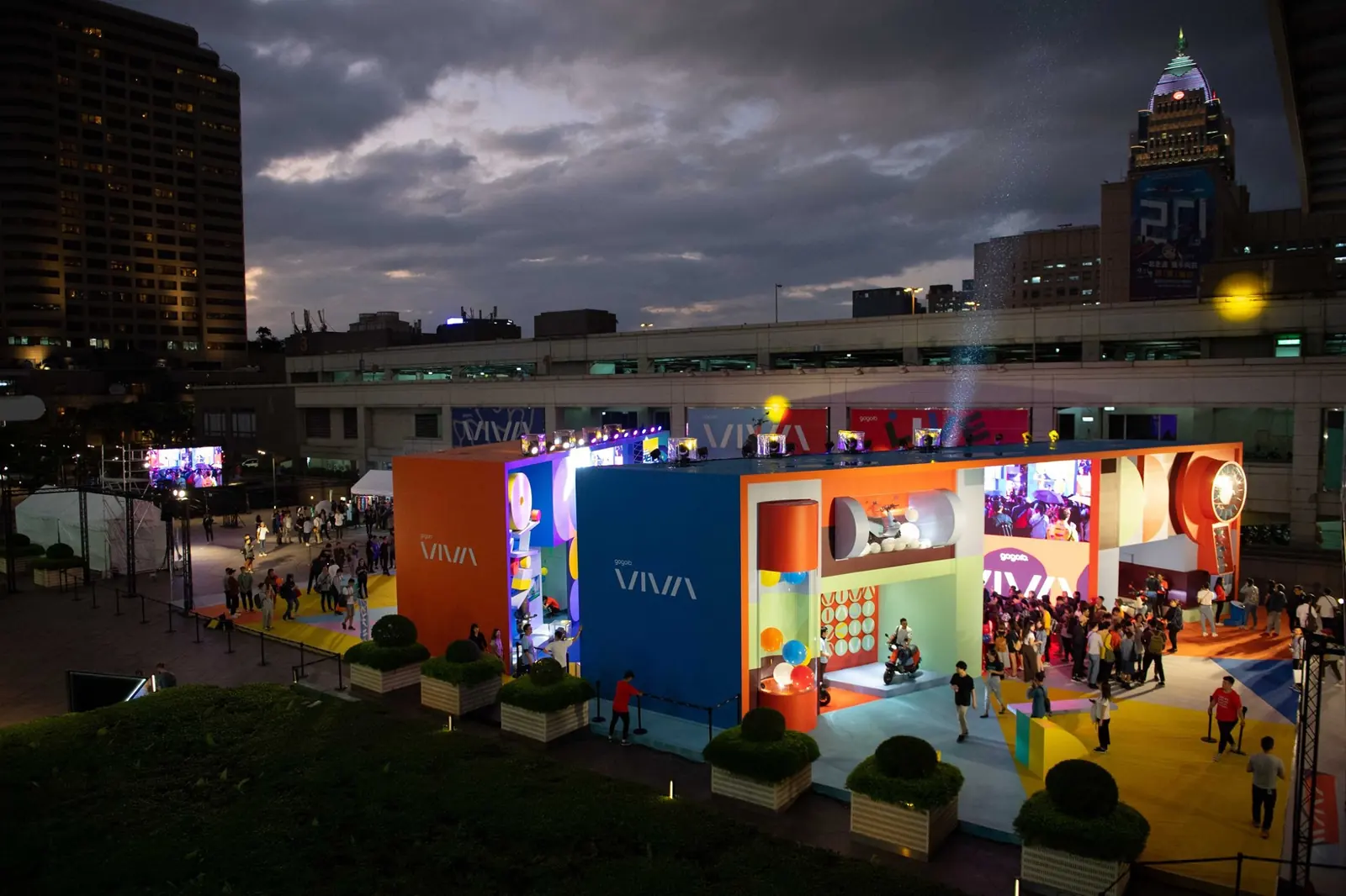 Gogoro event space at night